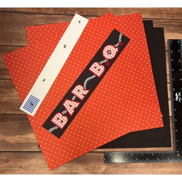 Handmade Backyard BBQ-Themed Scrapbooking Kit - Picture 2 of 5